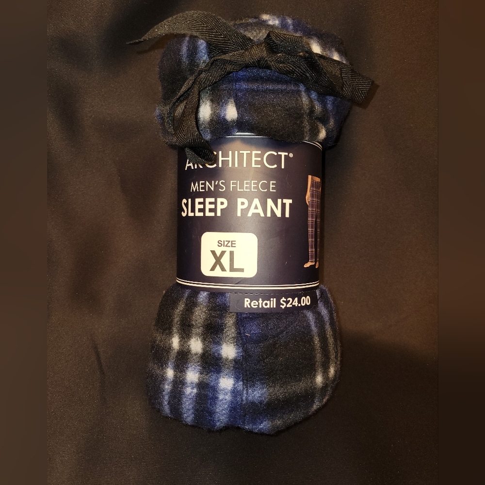 Men's Pajama Pants Blue Plaid XL